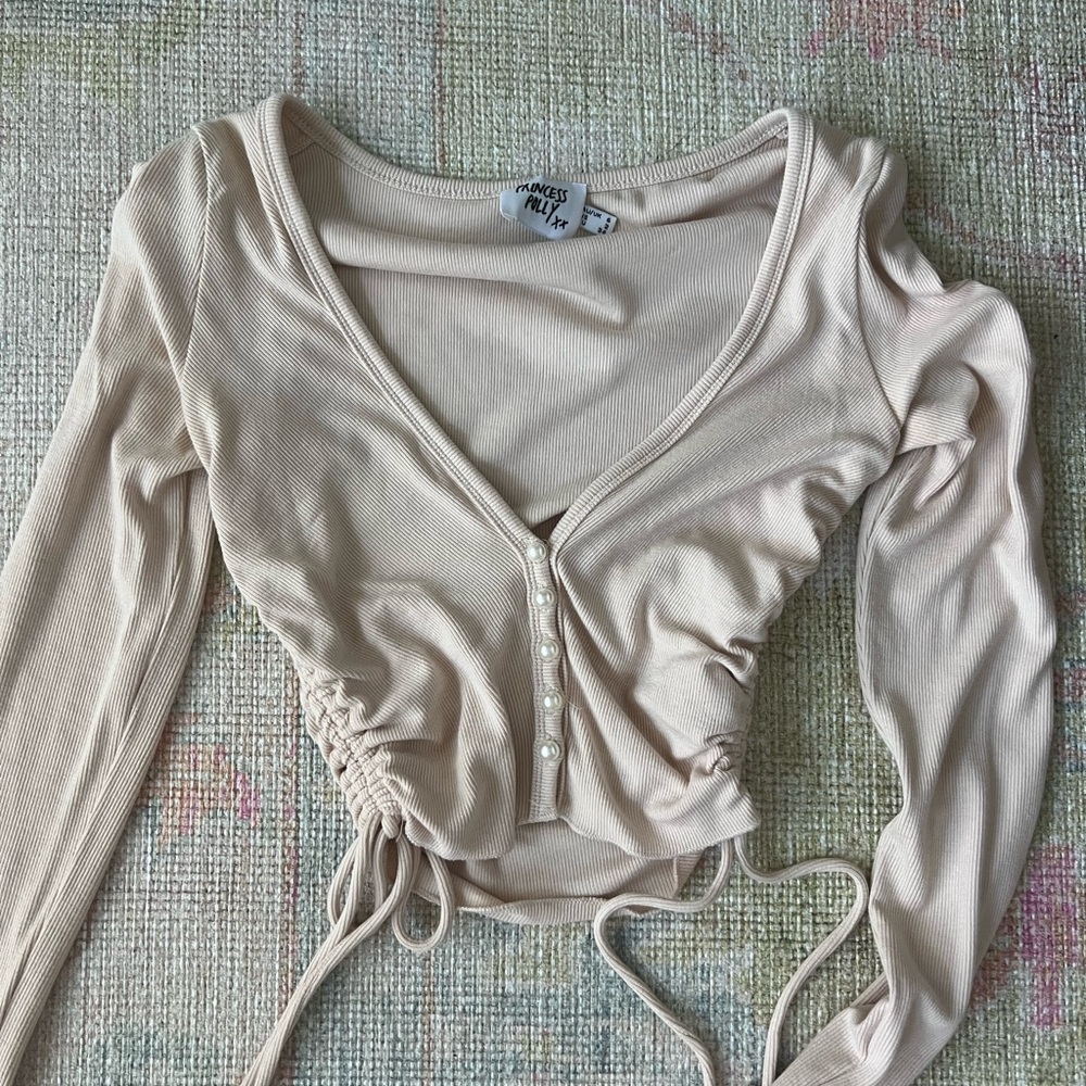 Princess Polly bridgerton long sleeve crop